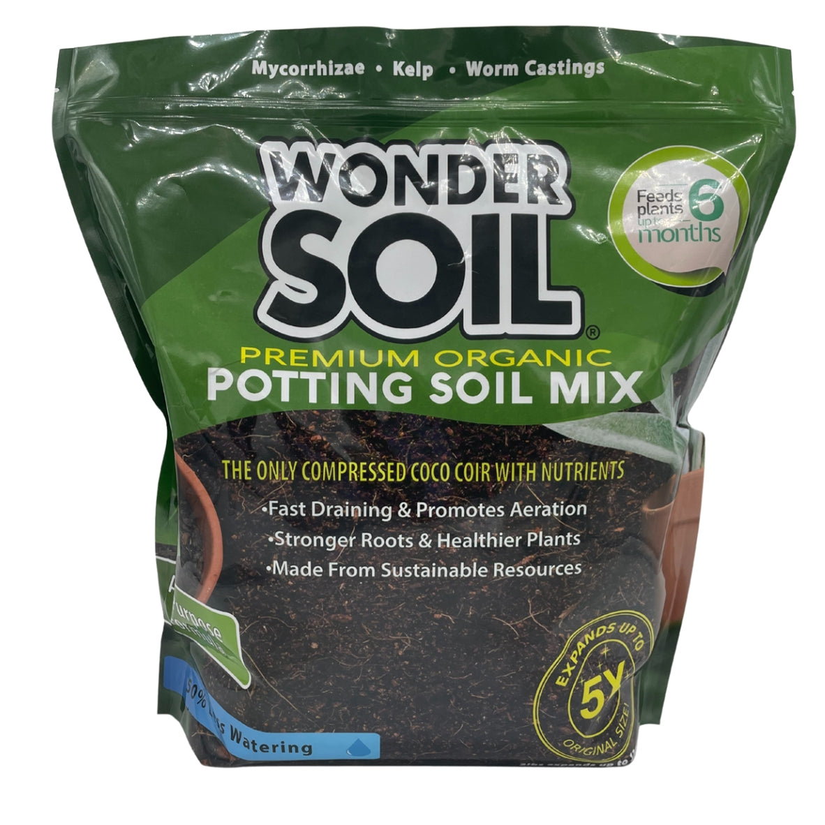 good potting mix Wonder Soil Premium Organic Potting Soil Mix Amendment for Plants, 3 Pound Bag
