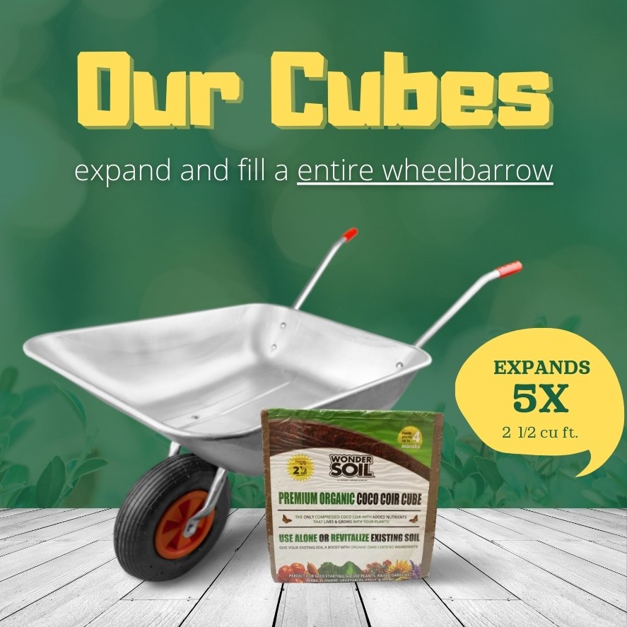 6 - Pack Organic Coco Coir Cube With Nutrients - Up to 15 cu ft