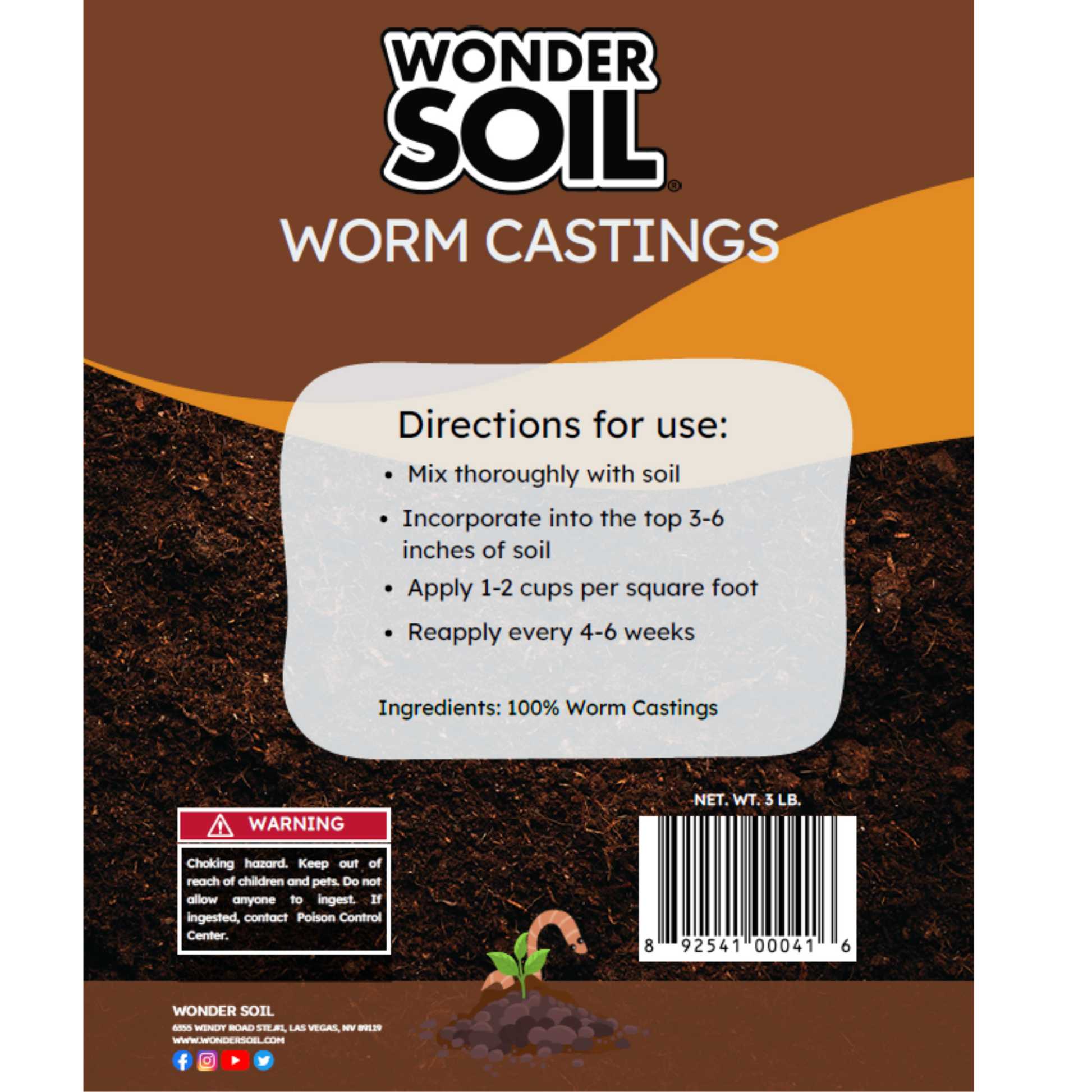 potting mix with worm castings Wonder Soil Worm Castings