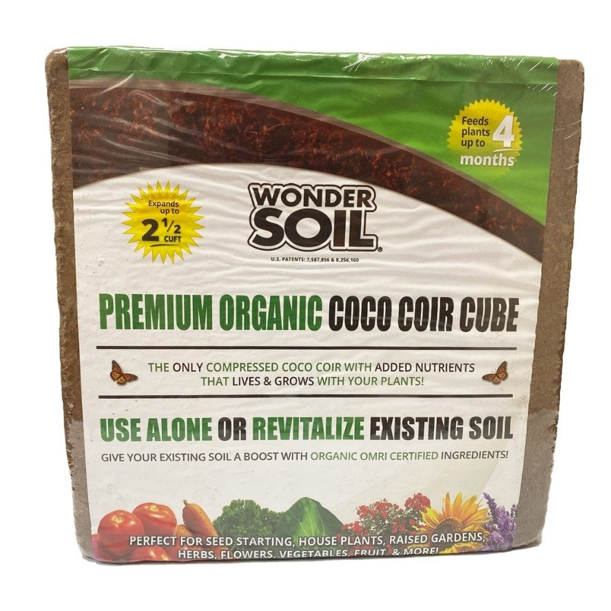 6 - Pack Organic Coco Coir Cube With Nutrients - Up to 15 cu ft